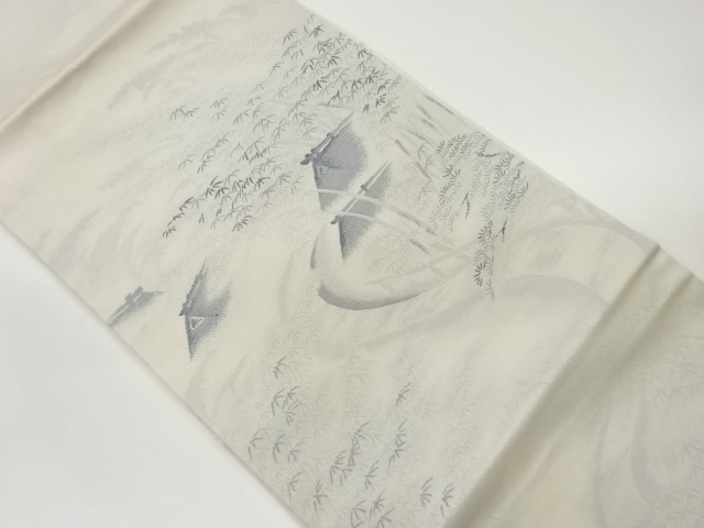 JAPANESE NAGOYA OBI / WOVEN SCENERY